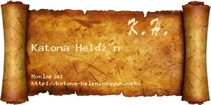 Katona Helén névjegykártya